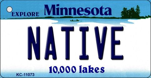 Native Minnesota State License Plate Tag Novelty Key Chain KC-11073