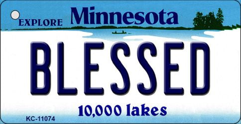 Blessed Minnesota State License Plate Tag Novelty Key Chain KC-11074