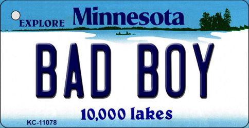 Bad Boy Minnesota State License Plate Tag Novelty Key Chain KC-11078