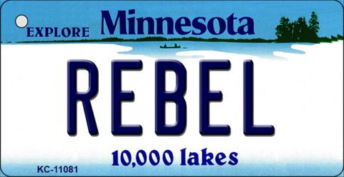 Rebel Minnesota State License Plate Tag Novelty Key Chain KC-11081