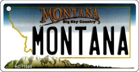 Montana State License Plate Tag Novelty Key Chain KC-11085