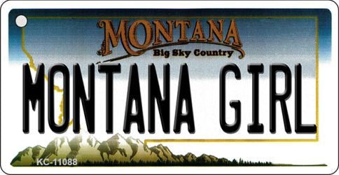 Montana Girl State License Plate Tag Novelty Key Chain KC-11088