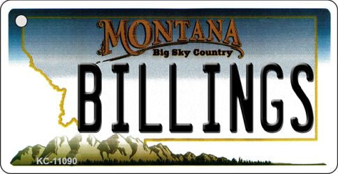 Billings Montana State License Plate Tag Novelty Key Chain KC-11090