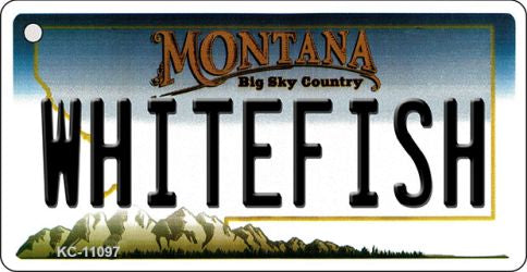 Whitefish Montana State License Plate Tag Novelty Key Chain KC-11097