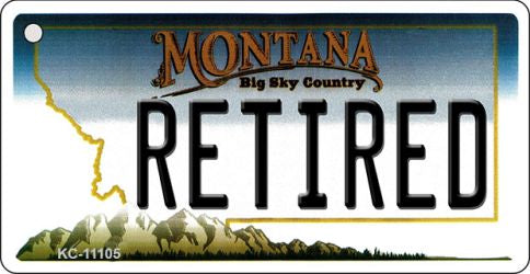 Retired Montana State License Plate Tag Novelty Key Chain KC-11105