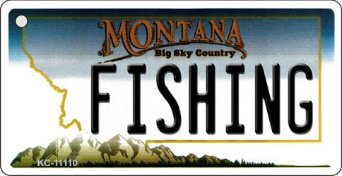 Fishing Montana State License Plate Tag Novelty Key Chain KC-11110
