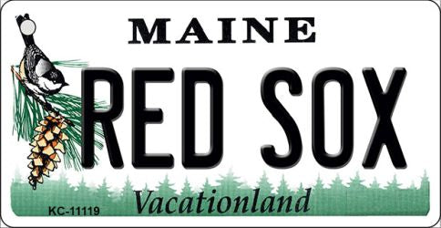 Maine Red Socks Novelty Metal Key Chain KC-11119
