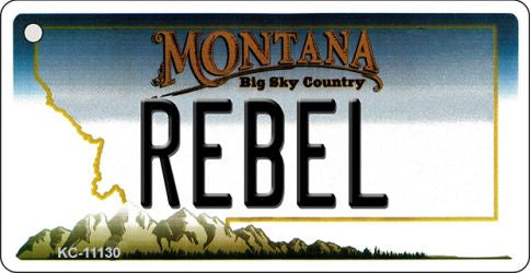 Rebel Montana State License Plate Tag Novelty Key Chain KC-11130