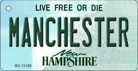 Manchester New Hampshire State License Plate Tag Key Chain KC-11135