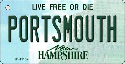 Portsmouth New Hampshire State License Plate Tag Key Chain KC-11137
