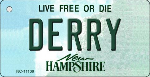 Derry New Hampshire State License Plate Tag Key Chain KC-11139