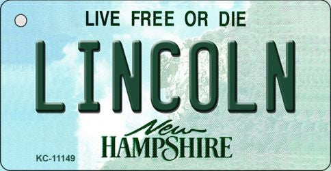 Lincoln New Hampshire State License Plate Tag Key Chain KC-11149