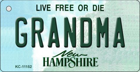 Grandma New Hampshire State License Plate Tag Key Chain KC-11152