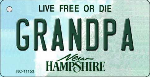 Grandpa New Hampshire State License Plate Tag Key Chain KC-11153