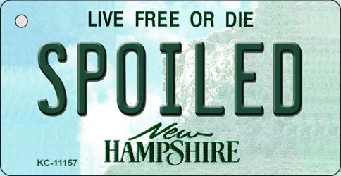 Spoiled New Hampshire State License Plate Tag Key Chain KC-11157
