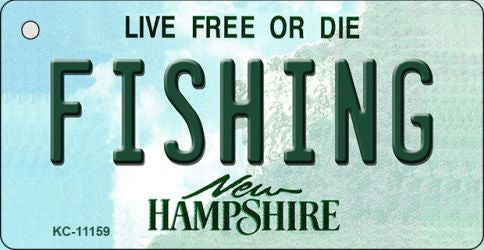 Fishing New Hampshire State License Plate Tag Key Chain KC-11159