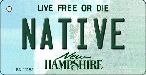 Native New Hampshire State License Plate Tag Key Chain KC-11167