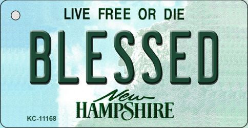 Blessed New Hampshire State License Plate Tag Key Chain KC-11168