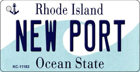 New Port Rhode Island License Plate Tag Novelty Key Chain KC-11183