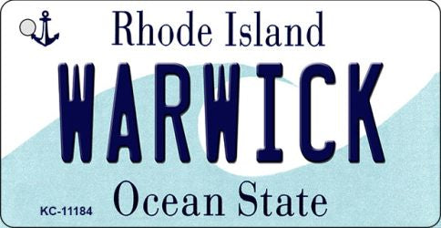 Warwick Rhode Island License Plate Tag Novelty Key Chain KC-11184