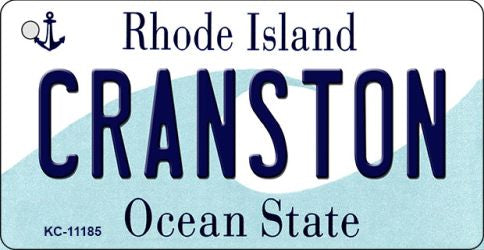 Cranston Rhode Island License Plate Tag Novelty Key Chain KC-11185