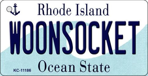 Woonsocket Rhode Island License Plate Tag Novelty Key Chain KC-11186