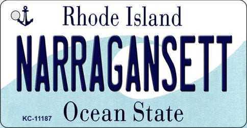 Narragansett Rhode Island License Plate Tag Novelty Key Chain KC-11187