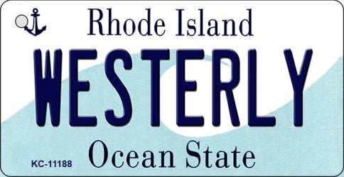 Westerly Rhode Island License Plate Tag Novelty Key Chain KC-11188