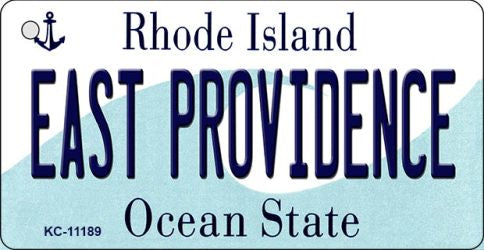 East Providence Rhode Island License Plate Tag Novelty Key Chain KC-11189