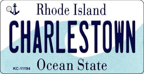 Charlestown Rhode Island License Plate Tag Novelty Key Chain KC-11194