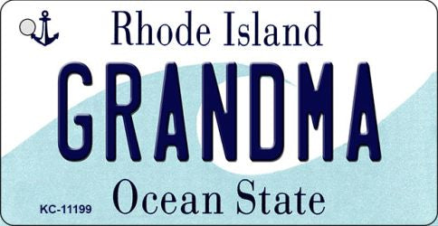 Grandma Rhode Island License Plate Tag Novelty Key Chain KC-11199