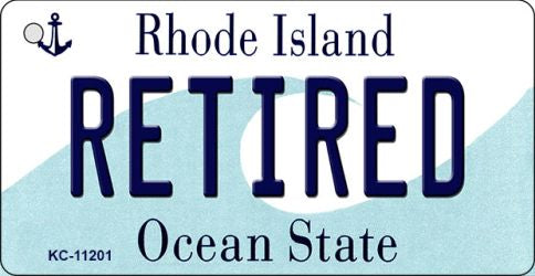 Retired Rhode Island License Plate Tag Novelty Key Chain KC-11201