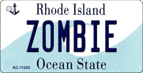 Zombie Rhode Island License Plate Tag Novelty Key Chain KC-11203