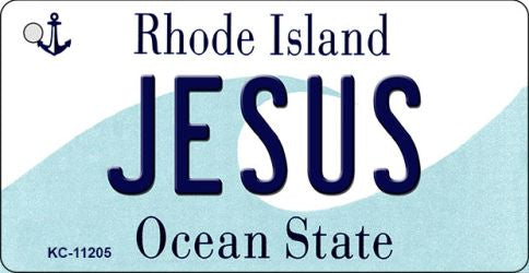 Jesus Rhode Island License Plate Tag Novelty Key Chain KC-11205