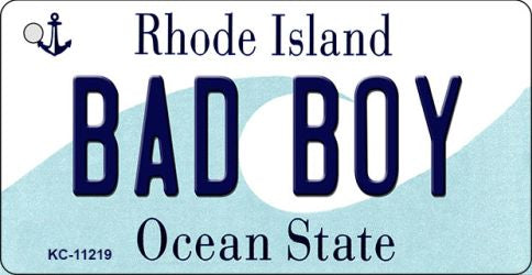 Bad Boy Rhode Island License Plate Tag Novelty Key Chain KC-11219