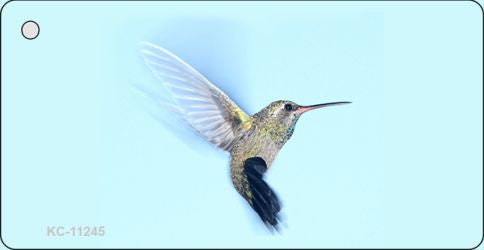 Hummingbird In Flight Blue Novelty Aluminum Key Chain KC-11245