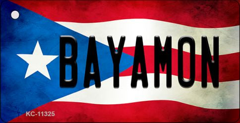 Bayamon Puerto Rico State Flag Novelty Metal Key Chain KC-11325