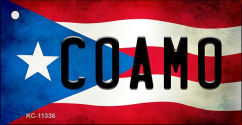 Coamo Puerto Rico State Flag Novelty Metal Key Chain KC-11336