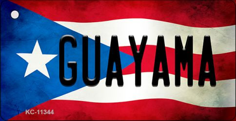 Guayama Puerto Rico State Flag Novelty Metal Key Chain KC-11344