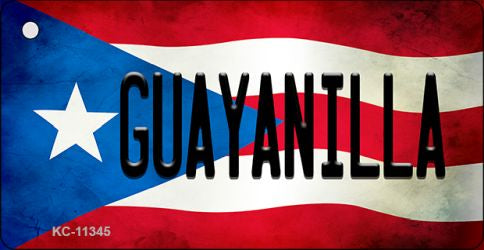 Guayanilla Puerto Rico State Flag Novelty Metal Key Chain KC-11345