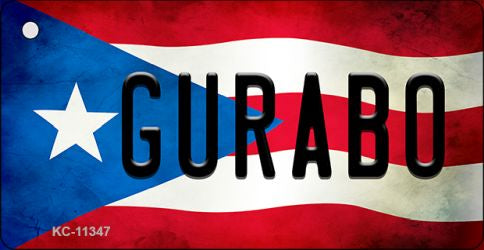Gurabo Puerto Rico State Flag Novelty Metal Key Chain KC-11347
