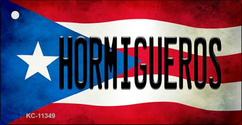 Hormigueros Puerto Rico State Flag Novelty Metal Key Chain KC-11349