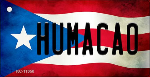 Humacao Puerto Rico State Flag Novelty Metal Key Chain KC-11350