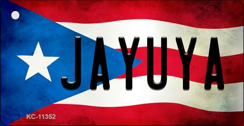 Jayuya Puerto Rico State Flag Novelty Metal Key Chain KC-11352