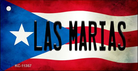 Las Marias Puerto Rico State Flag Novelty Metal Key Chain KC-11357