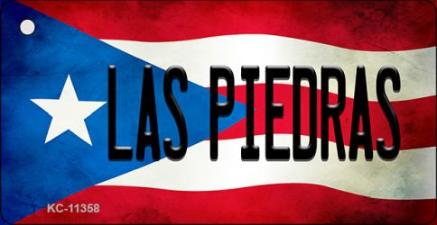 Las Piedras Puerto Rico State Flag Novelty Metal Key Chain KC-11358