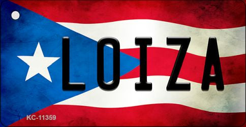 Loiza Puerto Rico State Flag Novelty Metal Key Chain KC-11359