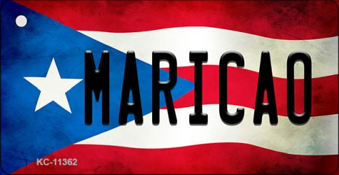 Maricao Puerto Rico State Flag Novelty Metal Key Chain KC-11362