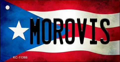 Morovis Puerto Rico State Flag Novelty Metal Key Chain KC-11366