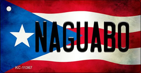 Naguabo Puerto Rico State Flag Novelty Metal Key Chain KC-11367
